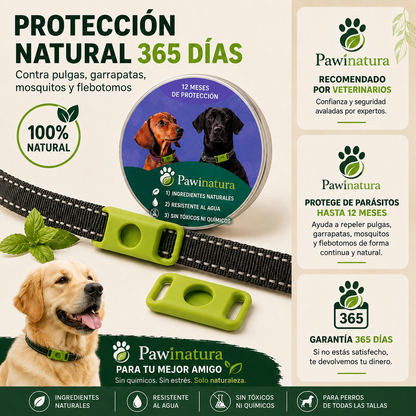 Ayuda a proteger a tu perro de pulgas, garrapatas y flebótomos | 12 meses de protección natural