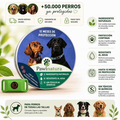 Ayuda a proteger a tu perro de pulgas, garrapatas y flebótomos | 12 meses de protección natural