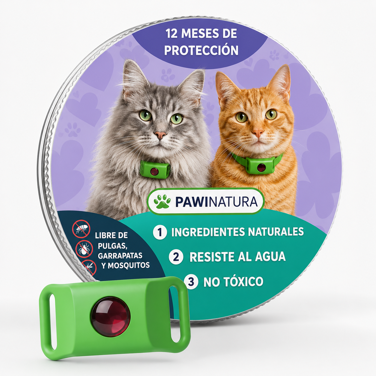 Pawinatura™ – Colgante Antiparasitario Natural para Perros – Duración 12 Meses